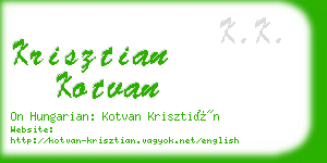 krisztian kotvan business card